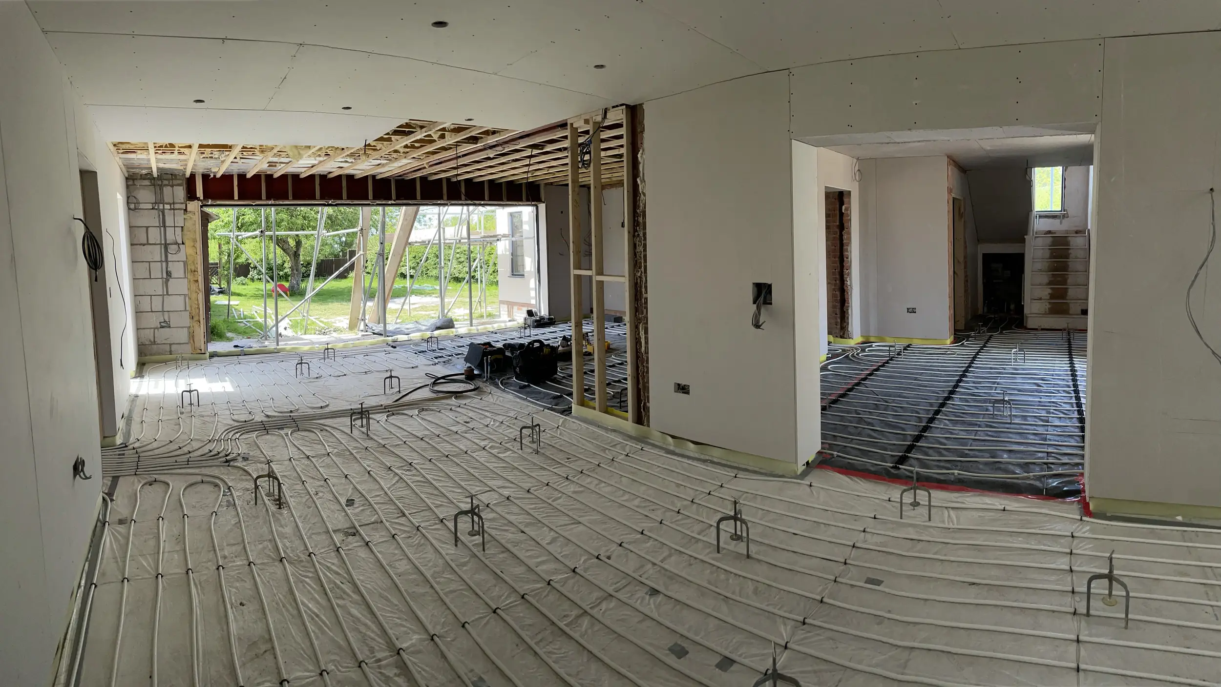 Commercial interior underfloor works